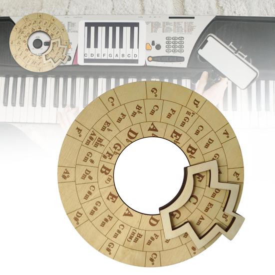 Trähjul för ackord Cirkulärt melodiverktyg Kvintcirkel Musikinlärningsverktyg Gitarr