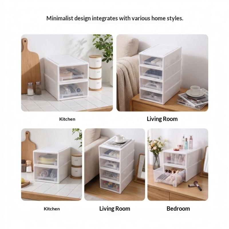 Desktop Pull-Out Organizer Jewelry Storage Box With Stackable Single-Layer Drawer Design For Bracelets And Necklaces
