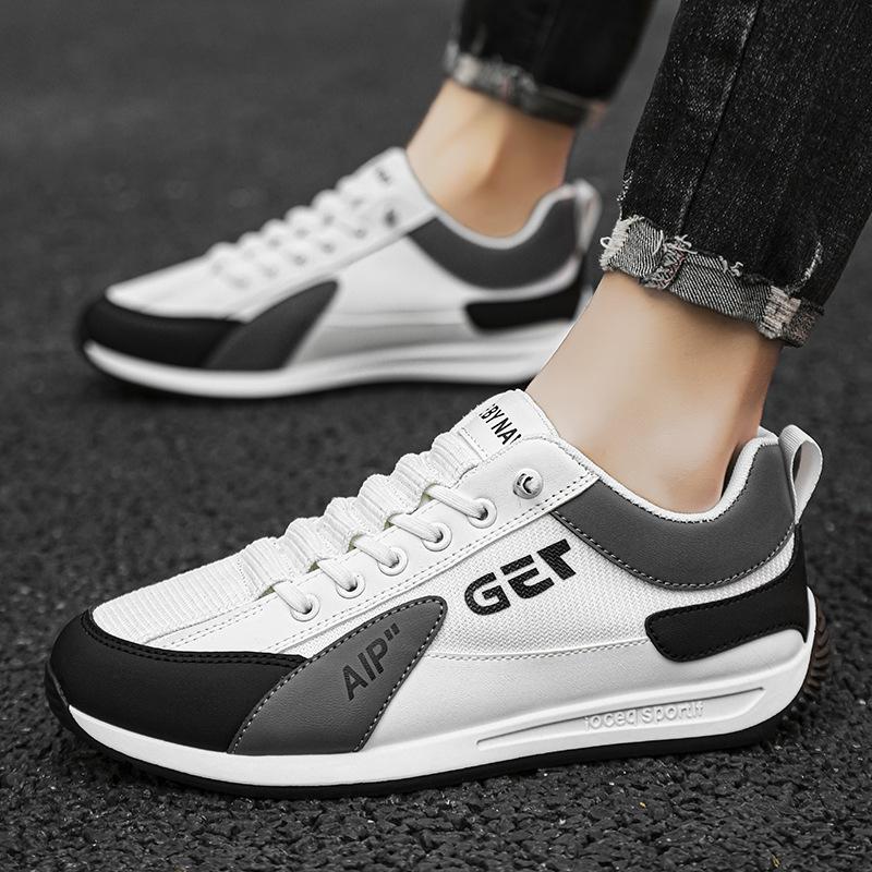 

Мужские туфли с одной педалью, лето 2025, новые спортивные туфли Forrest Gump с низким верхом, мужские повседневные маленькие белые туфли для бега, ленивые туфли 38 белый