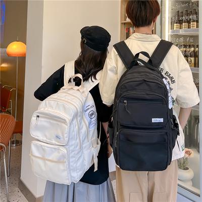 Hong Kong Style Fitness Large Capacity Neutral Labeling Student School Bag 2023 Korean Leisure Style Backpack
