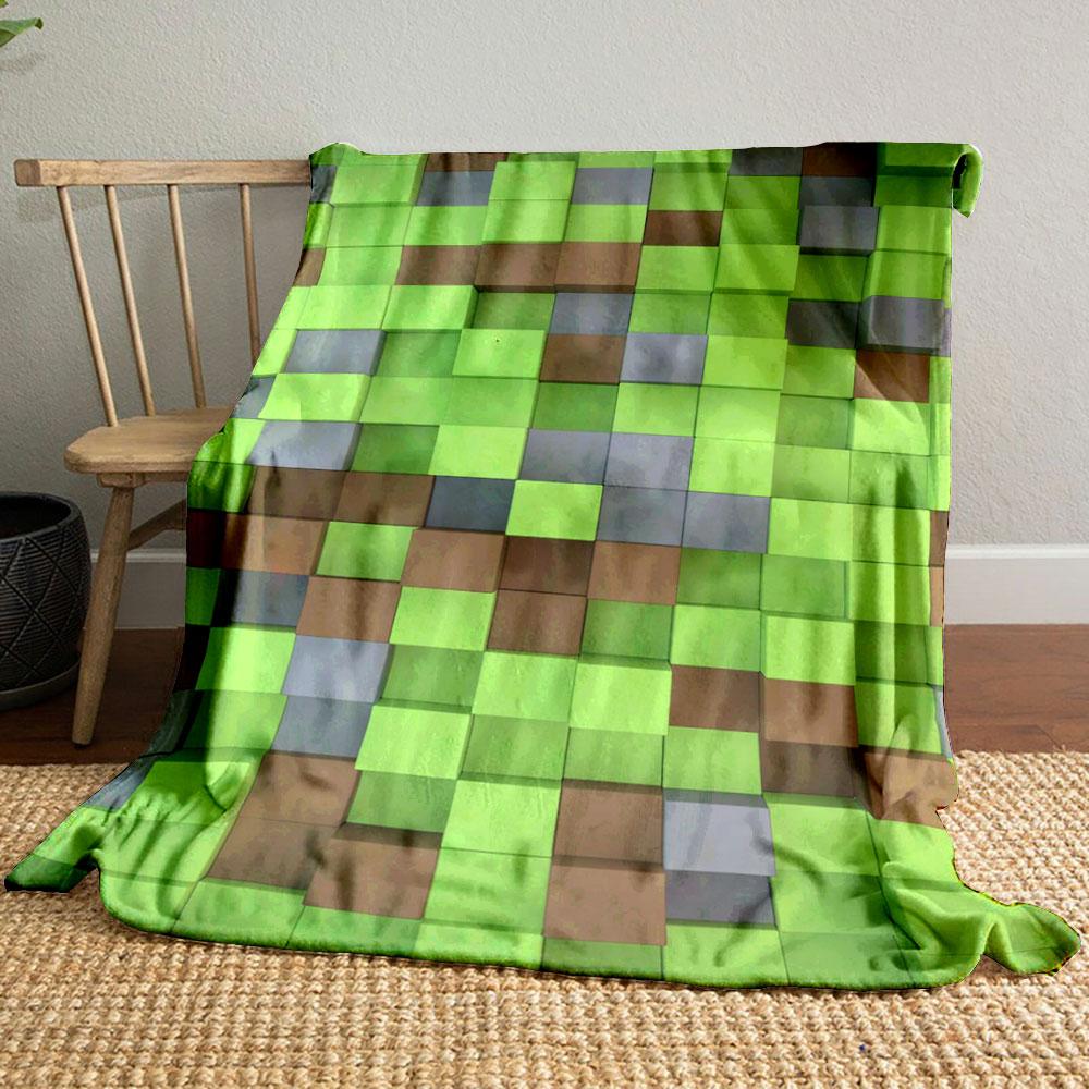 

Geometric Pattern Green Brown Blanket bedroom Blanket for Livingroom Couch lunch break Soft throw for Friend s festival Gift 80cm x 120cm