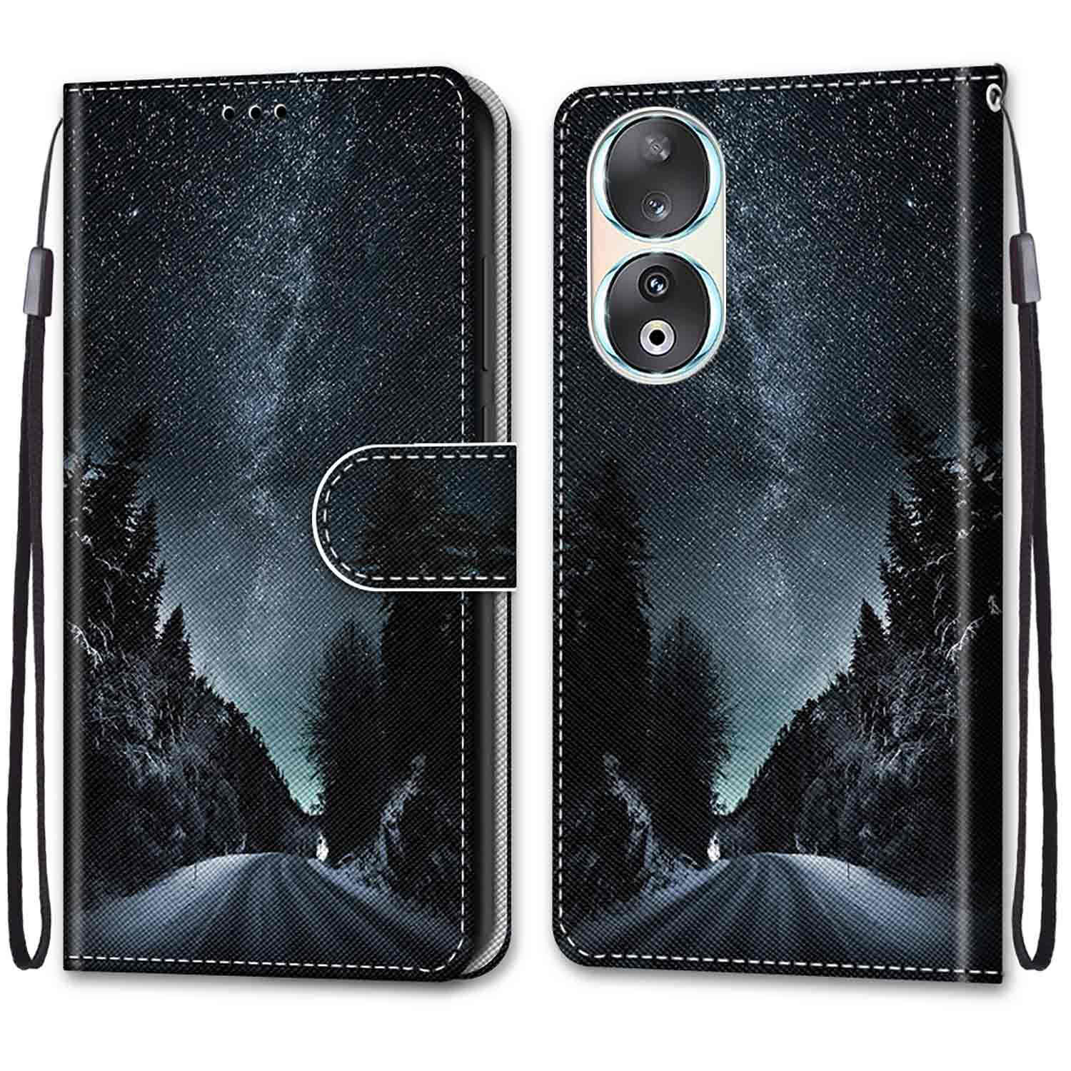 

Модный расписной узорный чехол-книжка с ремешком для iPhone Samsung Huawei Honor Xiaomi Redmi OPPO Realme Moto Asus Xiaomi Redmi Note 10 5G