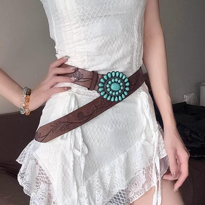 Bohemian Vintage Waist Belt for Women, Women Fashion Belt Adjustable for Dress Jeans, Plus Size Belt for Women 