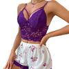 European and American New Suspender Lace Vest Top Lace Shorts Pajama Set Female Source