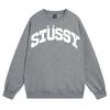 Unisex Oversized Crewneck Fleece-Lined Cotton Sweatshirt With Dice Letter Print Winter Casual Wear