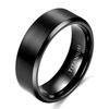Men's Black Matte Titanium Steel Ring - Wear-Resistant, Colorfast, Versatile, and Trendy"