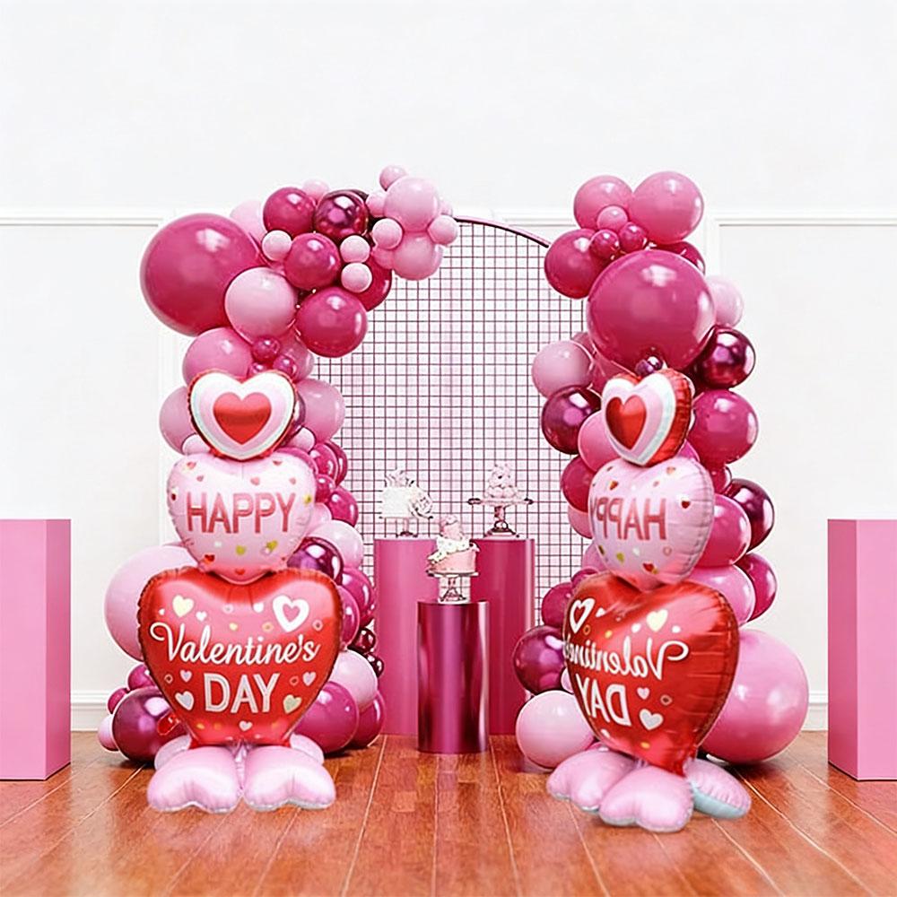 2-Pack 60inch Base Balloons for Valentine's Day, Foil Balloons, Suitable for Birthday Parties, Valentine's Day, Engageme