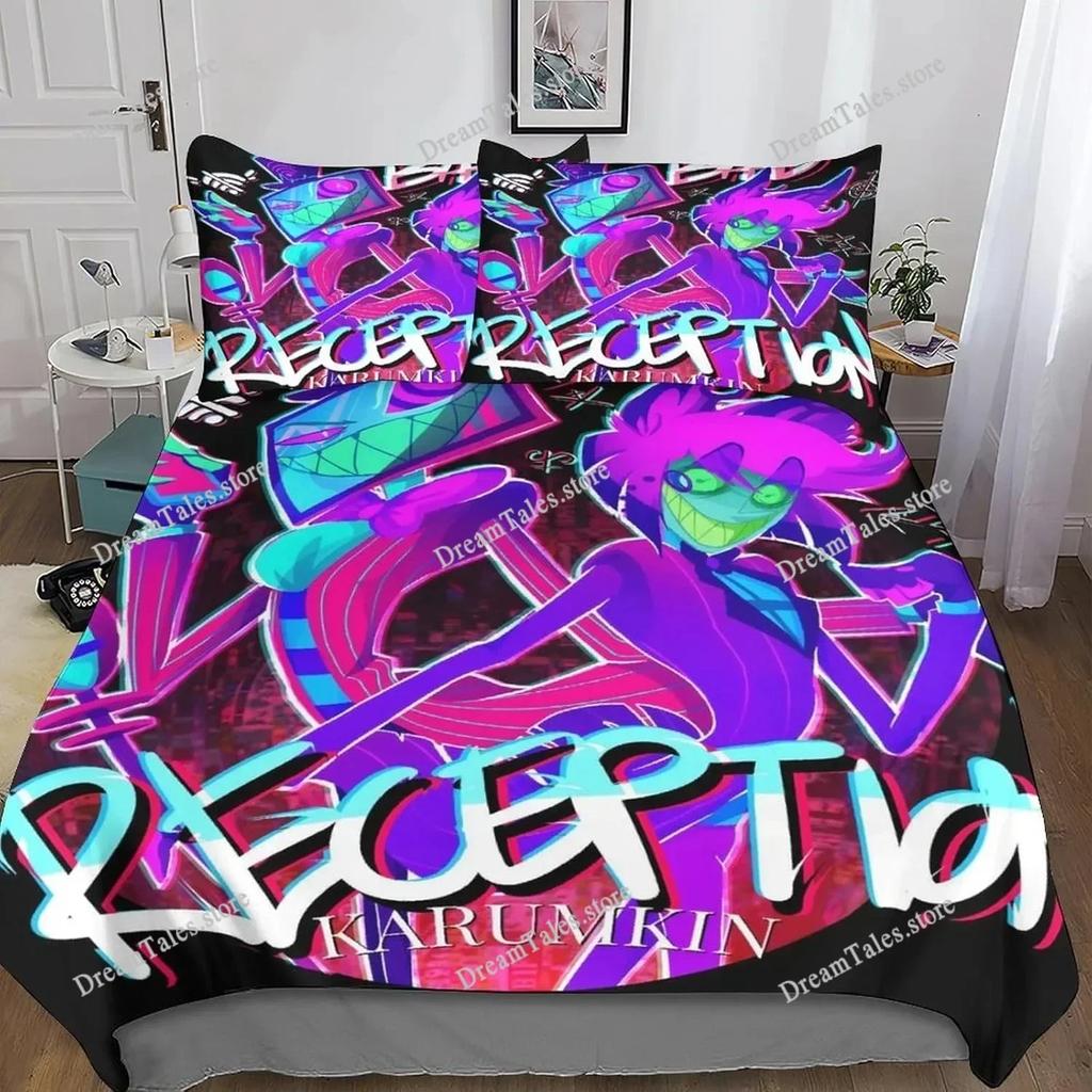 Game Hazbinel Duvet Cover Pillowcase Bedding Set Adult Boy Girl Bedroom Decoration Charlie Single Double Large Size029963