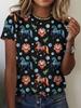 Summer Ethnic Floral 3D Print T-Shirts Women's Streetwear Round Neck Short Sleeve T Shirt Tees Harajuku Y2K Tops Female Clothing
