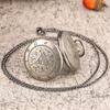 Weird Town Vintage Pocket Watch Triangular One-Eyed Bronze Necklace Watch Creative Flip Vintage Pendant Pendant Watch
