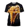 3D Print Ice Cream Mens Funny T Shirt  Women Kids Fashion Ice T-shirt Men's Short Sleeve Tee Tops Casual Harajuku Cheap Stuff