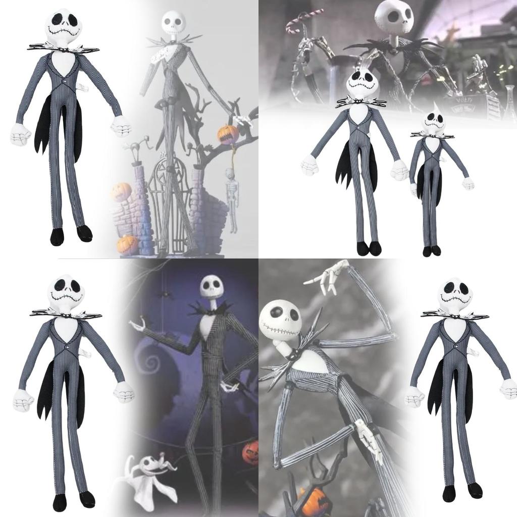 Entzückendes Plüschtier Jack Skellington Puppe Perfekt für Halloween- und Weihnachtsfeiern