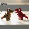 Portable Palm Sized Toys 3D Printed Articulated Cute T‑Rex Dinosaur Fidget Toy, Flexible Joint Creative Gifts for Kids Figure, Bite‑Finger