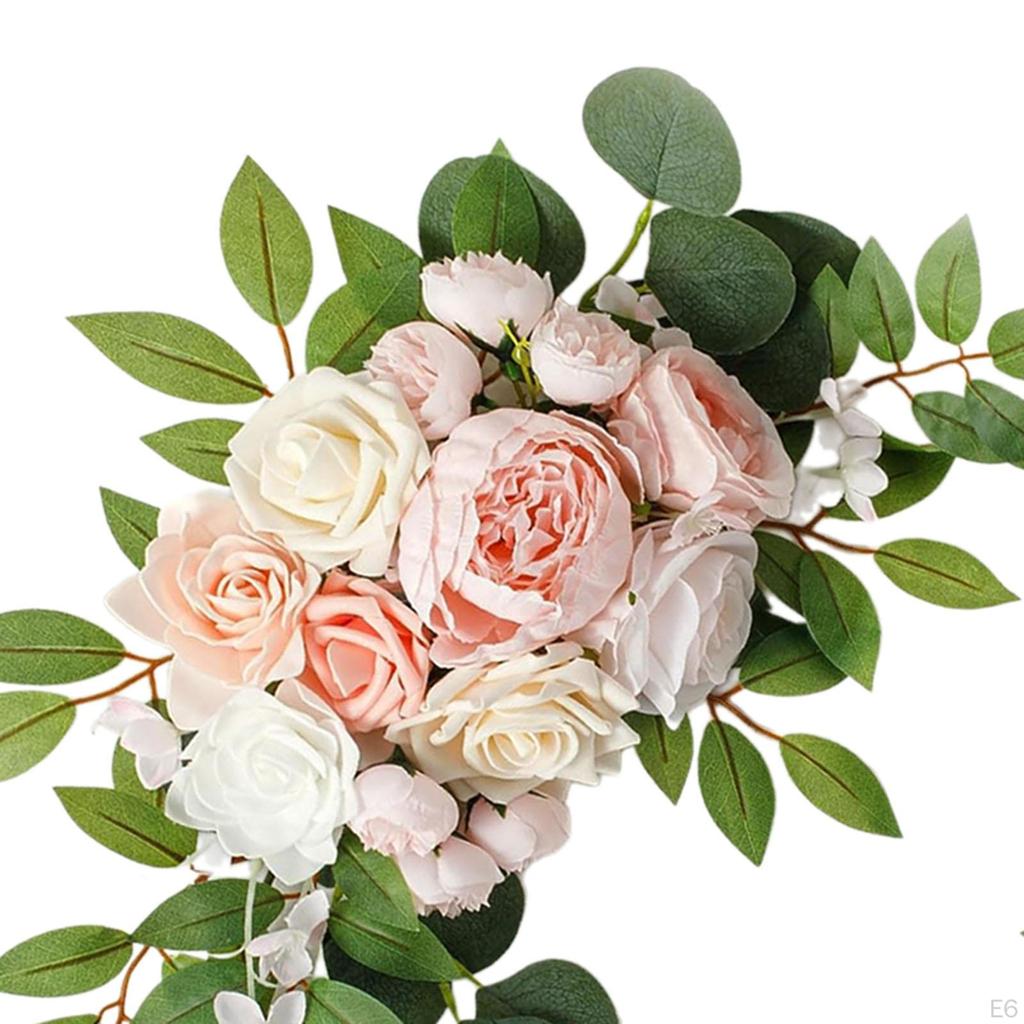Wedding Arch Flowers Kit Corner Flower Row Decor Hanging Front Door Floral Garland for