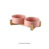 Uato Ceramic Double Pet Bowl Set with Stand