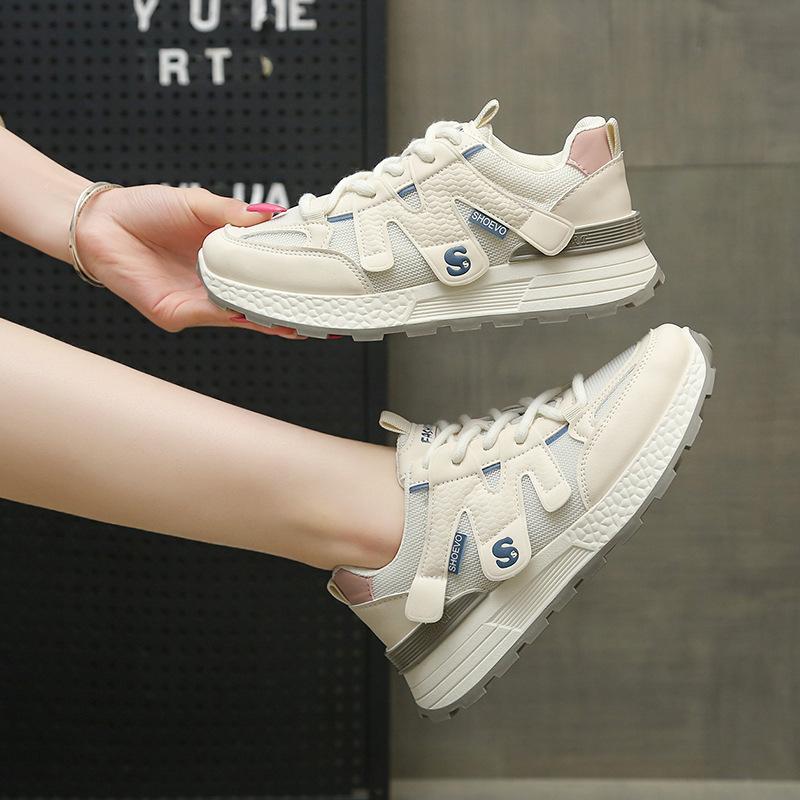 Hollow Single Mesh Platform Casual Women's Sandals Forrest Gump Shoes 2025 Summer Breathable Versatile Deodorant Sports Dad Shoes Tide