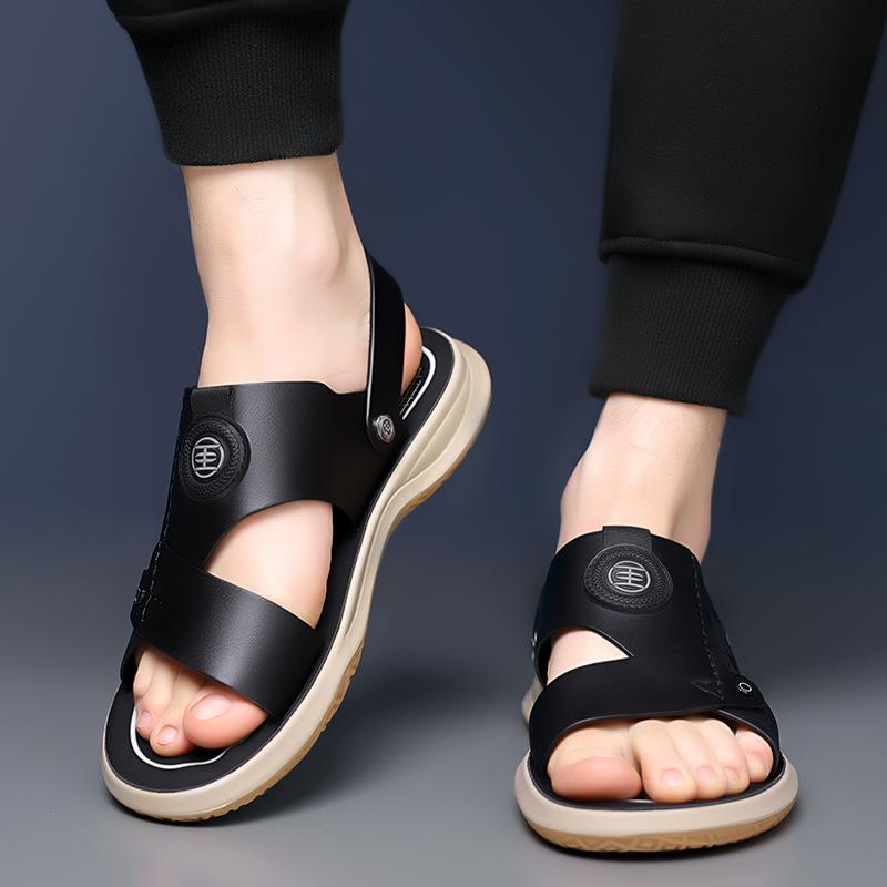 Fashion High Quality Brand Men's Sandals Anti Slip Soft Sole Beach Camping Shoes Versatile for Home Commuting Men's Casual Shoes