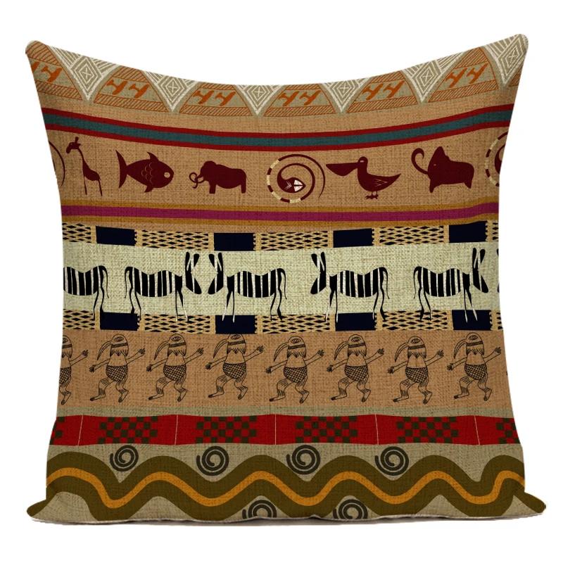 Africa Decorative Cushion Cover African Woman Custom Pillow Case National Costume Pattern Sofa Home Decor Pillow Cover
