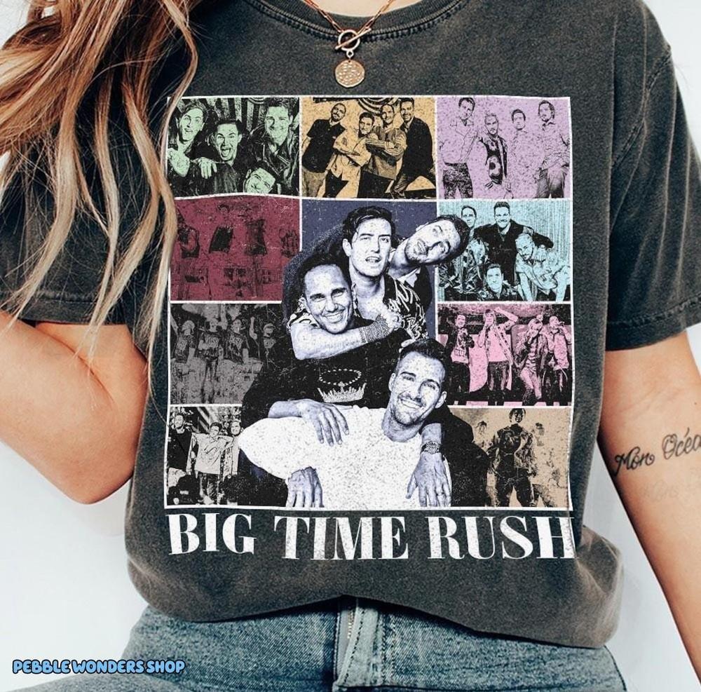 90s Big Time Rush Band Black Short Sleeve Tour 2025 T shirt Remake tee NH22106 Unisex T-Shirt L