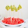 100 pezzi di perle per matrimonio, spiedini monouso in bambù, bastoncini per cocktail di frutta, cibo, buffet, snack, forchette, forniture per matrimoni, compleanno