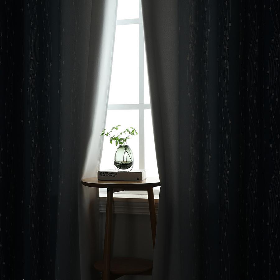 Gradient Color 80-90% Blackout Curtains Thermal Insulated High Precision Drapes for Living Room Bedroom Kids Room Window Decor