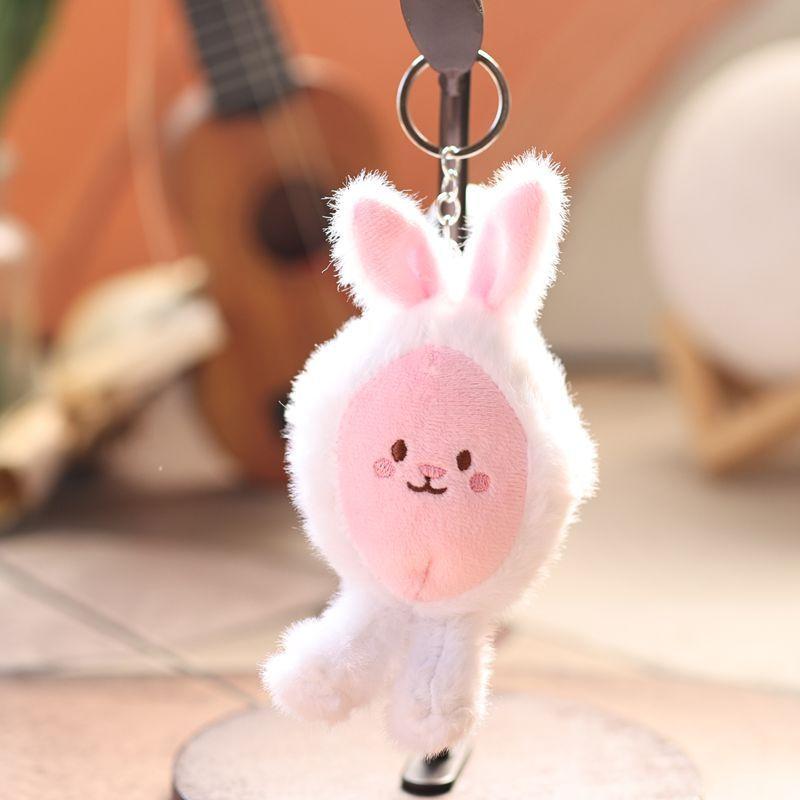 Juguete Llavero de Conejo de Peluche con Material Suave para Niños y Adultos