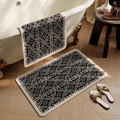 Kieselgur Saugmatte Toilette Schnelltrocknende Matte Fußmatte Badezimmer Toilette WC Rutschfester Teppich