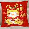 Lucky Chinese New Year Pillow Case 45x45cm Pillow Shell Sofa Decor Cushion Cover  Children