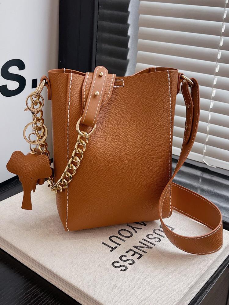 DIY Handmade Women s Woven Bucket Bag - Versatile Autumn & Winter Retro Fashion Single Shoulder Crossbody Bag