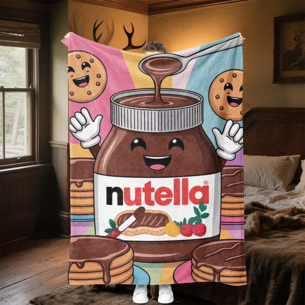 Nutella Vafle Potěšení Měkká Pohodlná Všechna Roční Období Pohovka Kancelářské Šlofíky Venkovní Cestování Perfektní Skvělý Dárek