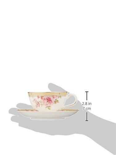 Noritake Hartford Bone China Cup and Saucer (for Both Coffee and Tea), 190cc, T97221/4861