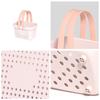 1Pcs Plastic Storage Basket With Handle Portable Shower Caddy Tote Organizer Basket Bin For Bathroom Kitchen Dorm Room Bedroom