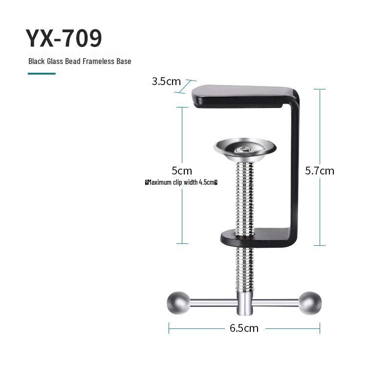 Dual-Use Aluminum Alloy I-Beam Clamp: Mobile Phone Holder & Desk Lamp Stand