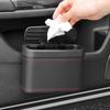 Multi-functional Car Press-down Storage Box PU Leather Hanging Storage Bin  for Wet and Dry Use