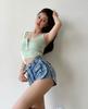 Summer 2022 Ins Hot Girl Internet Celebrity Loose Wide-Leg Denim Shorts with Slimming Pockets.