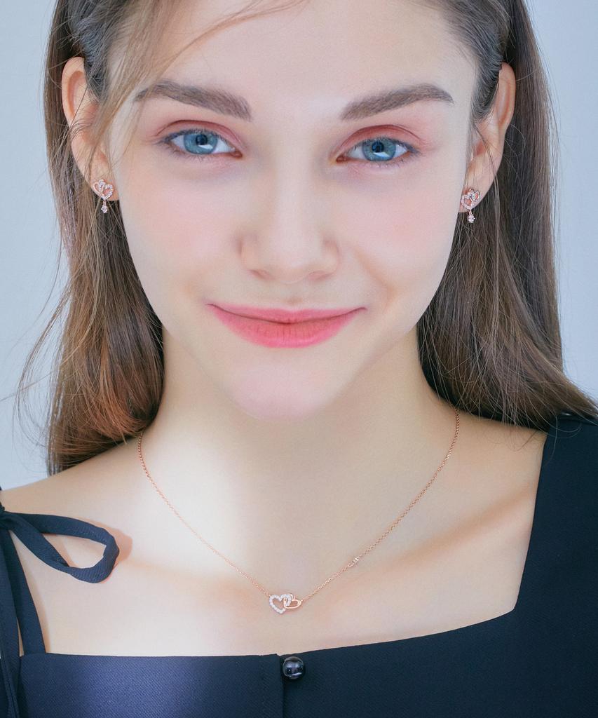 Jestina Double Heart Necklace (Jjljnq1Bs308Sr420)