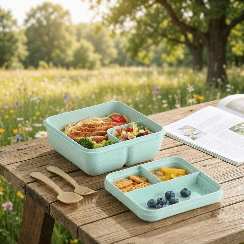 960/1250 Ml Double-layer Lunch Box Food Grade Food Container Portable Picnic Box  Kids Lunch