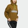 Adidas Sweat Hoodie Logo American Retro Print Sports Casual Knit Women Hoodies Olive GP0720
