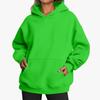 Womens Hooded Sweatshirt Loose Fit Casual Pullover With Front Pocket Streetwear Style