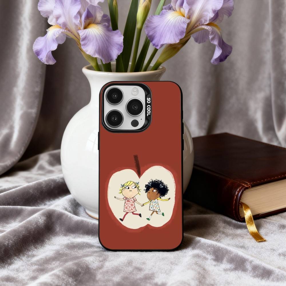 C-Charlie-E and L-Lola-A  Phone Case For iPhone17,16,15,14,13,12,11 Plus,Pro Max Candy Silver Plated Inside Cover