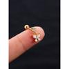 Double-Headed Stainless Steel Zircon European and American-Style Piercing Single Ear Studs