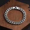 Xiangxu Vine Grass Pattern Bracelet Simple and Versatile Personalized Punk Men's Trendy Cuban Chain Pattern Retro
