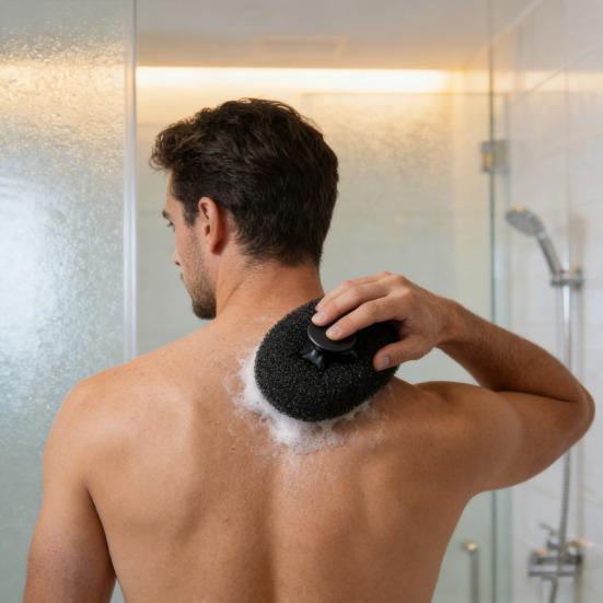 Super Soft Sunflower Suction Cup Bath Ball 2-in-1 Exfoliating Bath Sponge with Massage Function Soft Massage Shower Ball