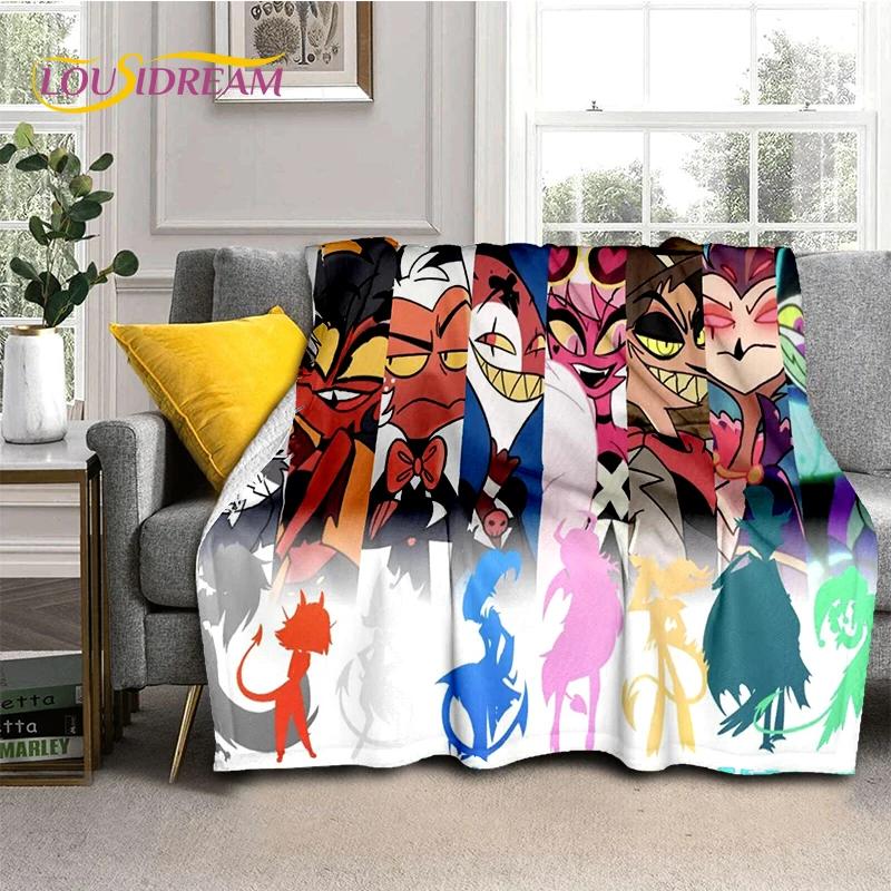 2026 New H-Helluva Boss Blitzo Cartoon Soft Blanket,Soft Throw Blanket for Home Bedroom Bed Sofa Picnic Travel Cover Child Gift