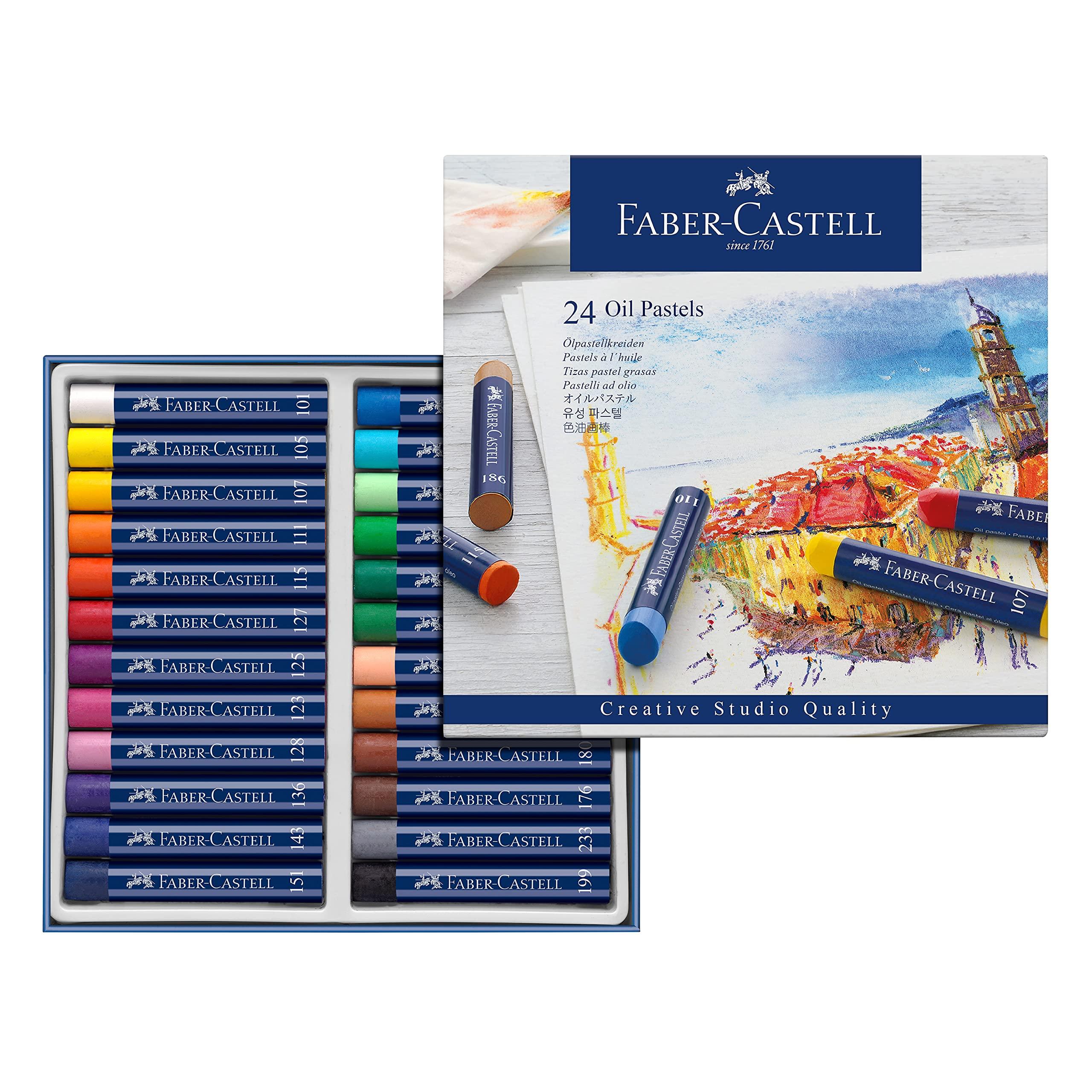 

Faber-Castell Oil Pastels, 24-Color Set, Paper Box, 127024 [Official Japanese Product]