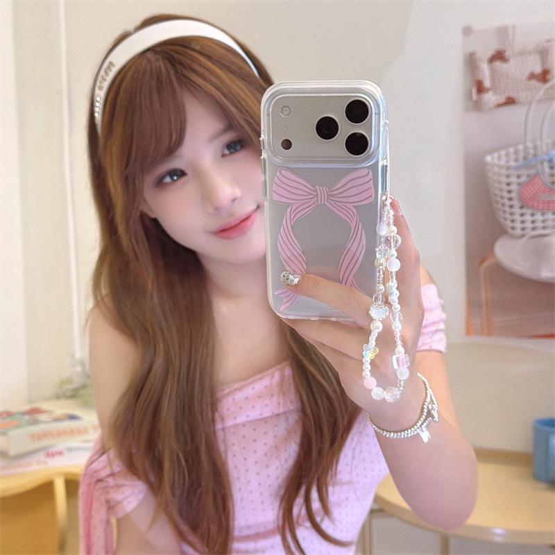 High-End Bowknot Fan Case for iPhone 17/16 Pro Max/15/14