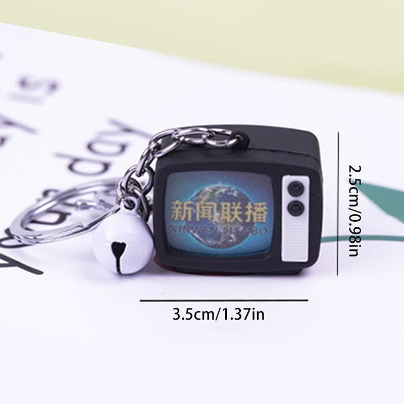 Mini Tv Keychain Horror Atmosphere Mini Tv Keychain Pendant Simulation Tv Pendant Bag Pendant