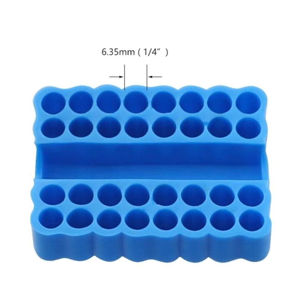 32 Holes Drill Bit Organizer Compact Size Bits Rack Durable Hex Shank Screwdriver Bits Holder