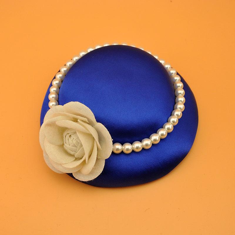 French Simple Pearl Top Hat British Celebrity Elegant Cheongsam Dinner Dress Night Shanghai Girls Catwalk Headdress