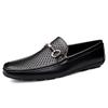 Herren weiße echte Leder Sommer Loafer - Atmungsaktiv & Bequem Freizeitschuhe.